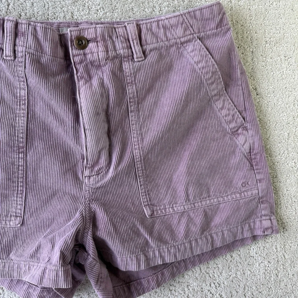 Outerknown Seventyseven Cord Shorts Womens 30 Mauve Purple Utility Cotton